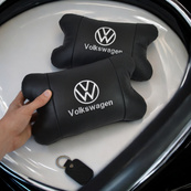 Набор подушек 2 шт. в авто Volkswagen из натуральной кожи, на подголовник в машину, автомобильная подушка. Изображение №16 Набор подушек 2 шт. в авто Volkswagen из натуральной кожи, на подголовник в машину, автомобильная подушка. Изображение №16