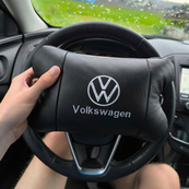 Набор подушек 2 шт. в авто Volkswagen из натуральной кожи, на подголовник в машину, автомобильная подушка. Изображение №21 Набор подушек 2 шт. в авто Volkswagen из натуральной кожи, на подголовник в машину, автомобильная подушка. Изображение №21