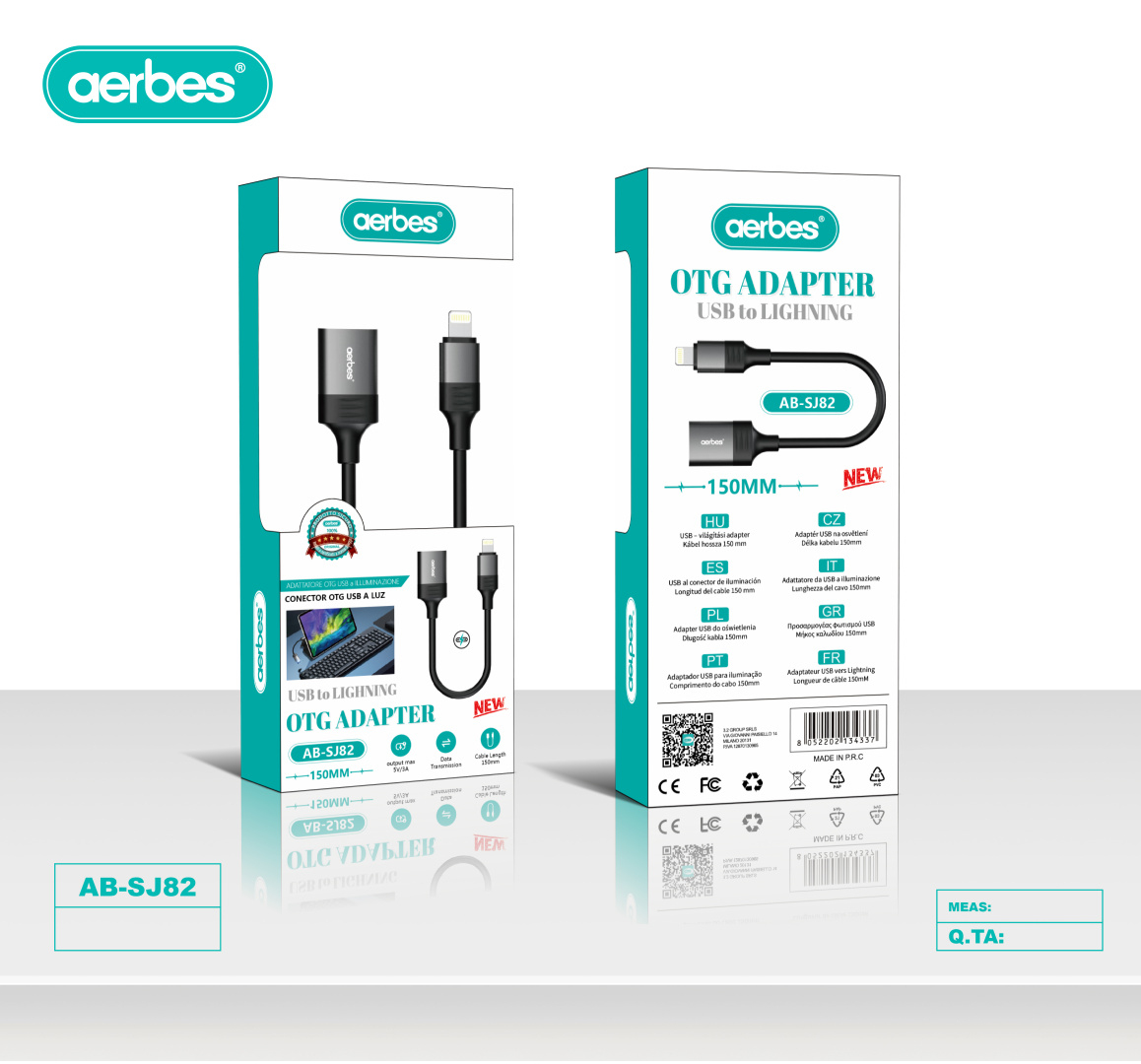 OTG-адаптер Lightning – USB aerbes AB-SJ82 для iPhone і iPad OTG-адаптер Lightning – USB aerbes AB-SJ82 для iPhone і iPad