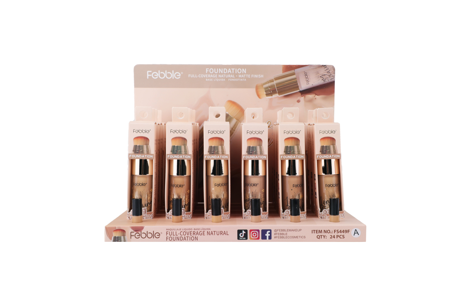 Тональный крем Febble с дозатором, серия A Тональный крем Febble с дозатором, серия A