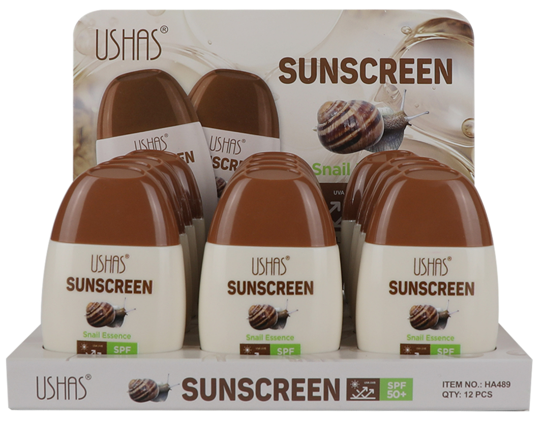 Солнцезащитный крем для лица и тела с муцином улитки USHAS Sunscreen Солнцезащитный крем для лица и тела с муцином улитки USHAS Sunscreen