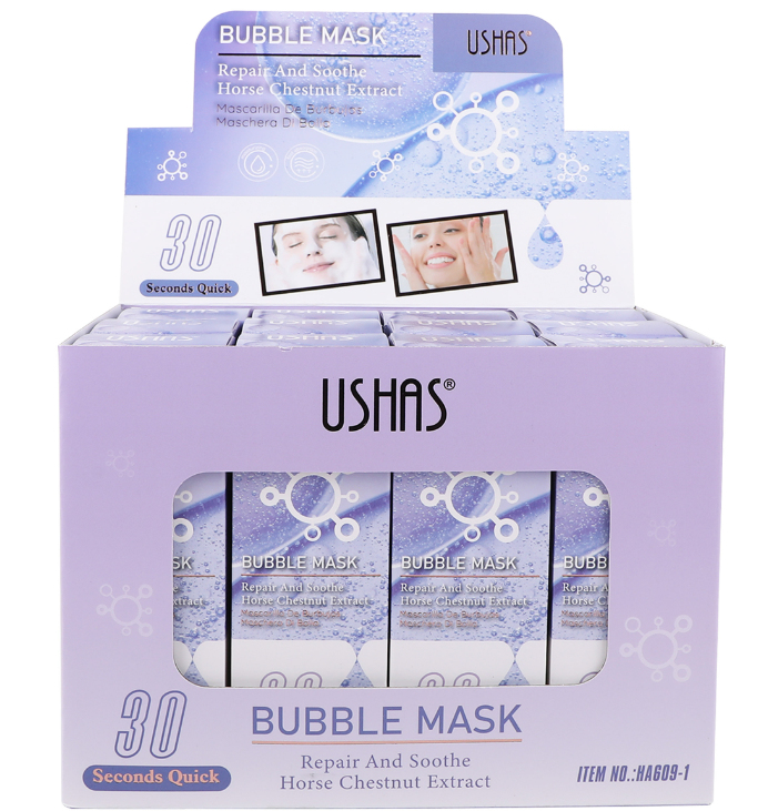 Киснева бульбашкова маска для обличчя USHAS Bubble Mask, відновлювальна Киснева бульбашкова маска для обличчя USHAS Bubble Mask, відновлювальна