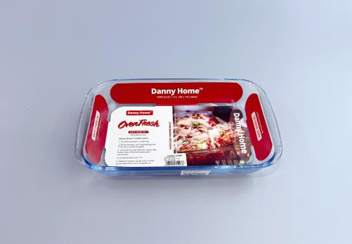 Форма для запікання Danny Home OvenFresh скляна прямокутна прозора з кришкою Форма для запікання Danny Home OvenFresh скляна прямокутна прозора з кришкою