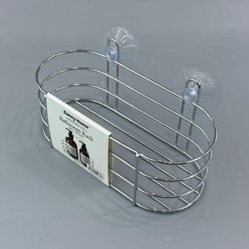 Полиця для ванної кімнати на присосках Danny Home Bathroom Rack хромована Полиця для ванної кімнати на присосках Danny Home Bathroom Rack хромована