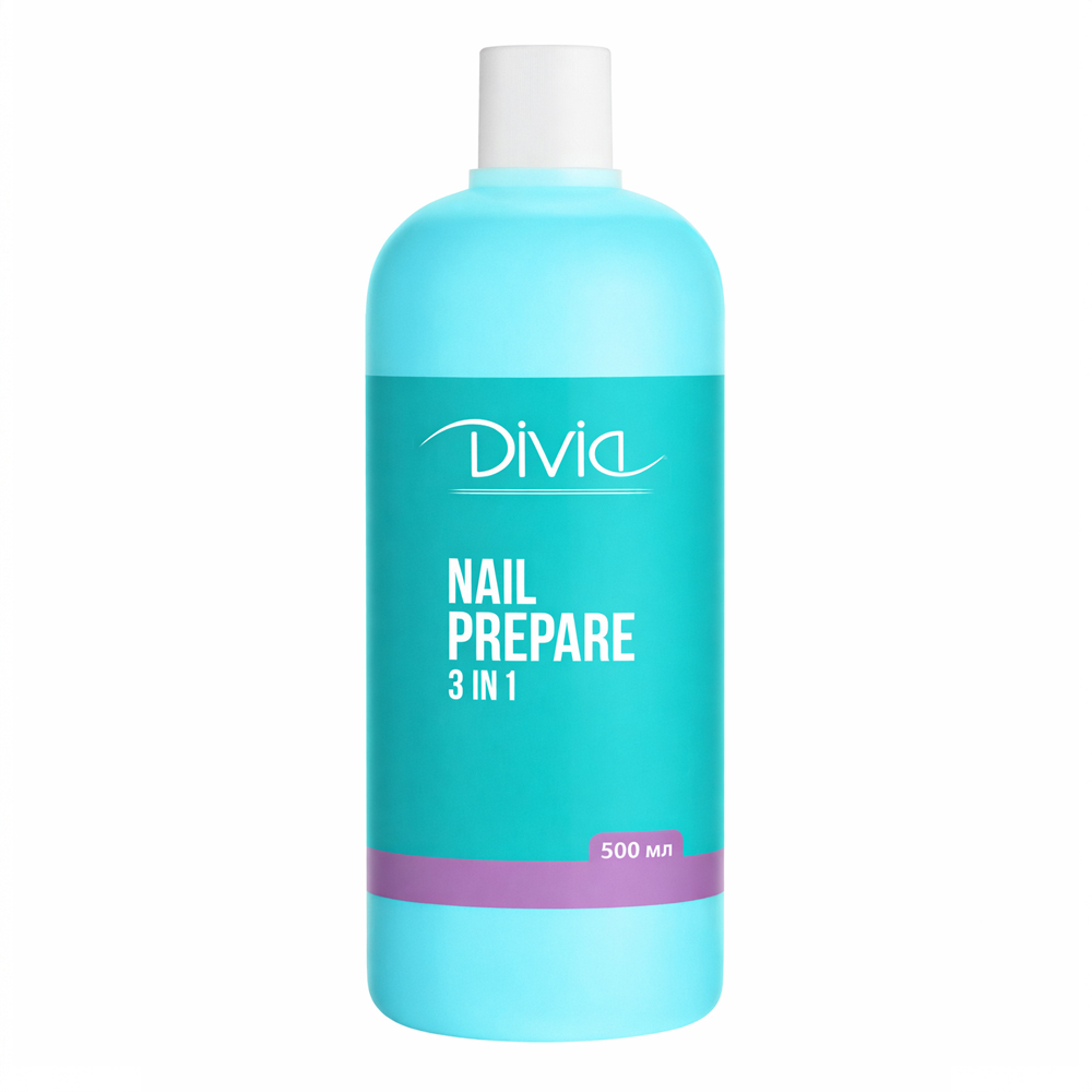 Рідина для підготовки нігтів Divia "Prepare 3 in 1" - Di936 (500 мл) Рідина для підготовки нігтів Divia "Prepare 3 in 1" - Di936 (500 мл)