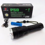 Фонарь аккумуляторный X-Balog BL-A72-P50, ручной фонарик, водонепроницаемый фонарь, мощный аккумуляторный. Изображение №6