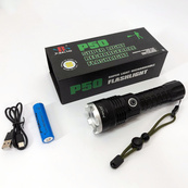 Фонарь аккумуляторный X-Balog BL-A72-P50, ручной фонарик, водонепроницаемый фонарь, мощный аккумуляторный. Изображение №11