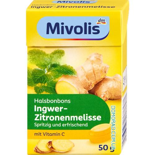 Mivolis Halsbonbons Ingwer-Zitronenmelisse 50g Mivolis Halsbonbons Ingwer-Zitronenmelisse 50g