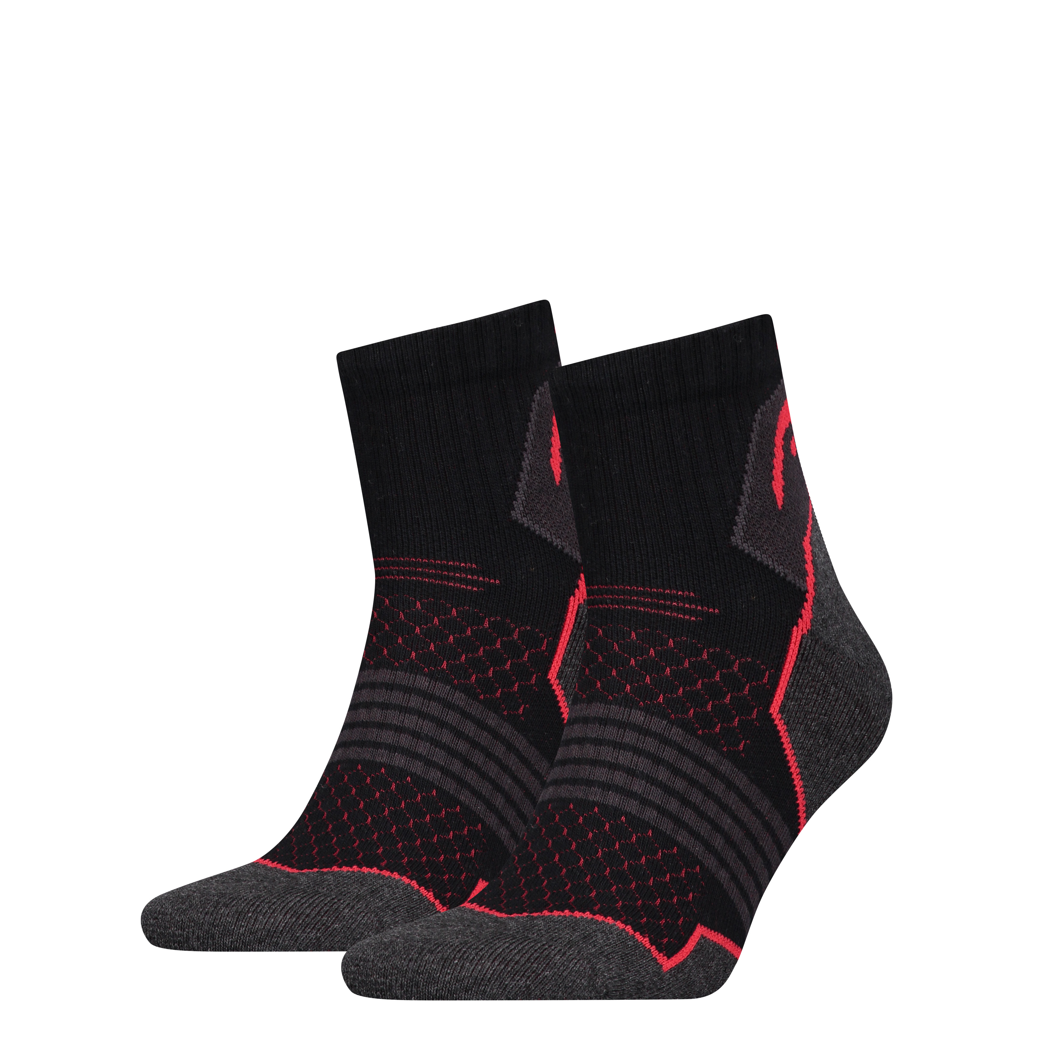 Шкарпетки Head HIKING QUARTER 2PPK UNISEX чорний, червоний Уні 35-38 Шкарпетки Head HIKING QUARTER 2PPK UNISEX чорний, червоний Уні 35-38