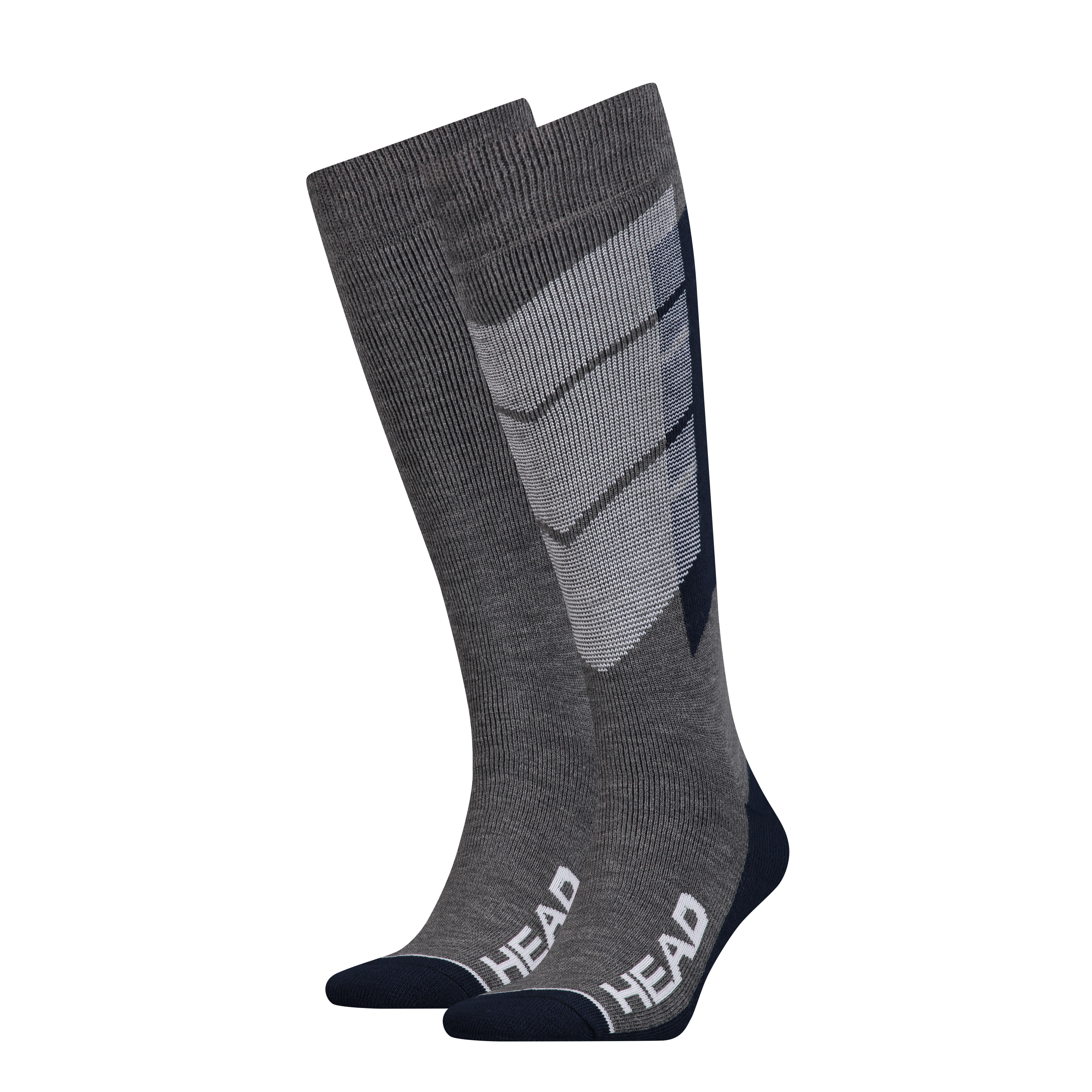 Носки горнолыжные Head UNISEX SKI GRAPHIC KNEEHIGH 2PPK синий, серый Уни 35-38 Носки горнолыжные Head UNISEX SKI GRAPHIC KNEEHIGH 2PPK синий, серый Уни 35-38