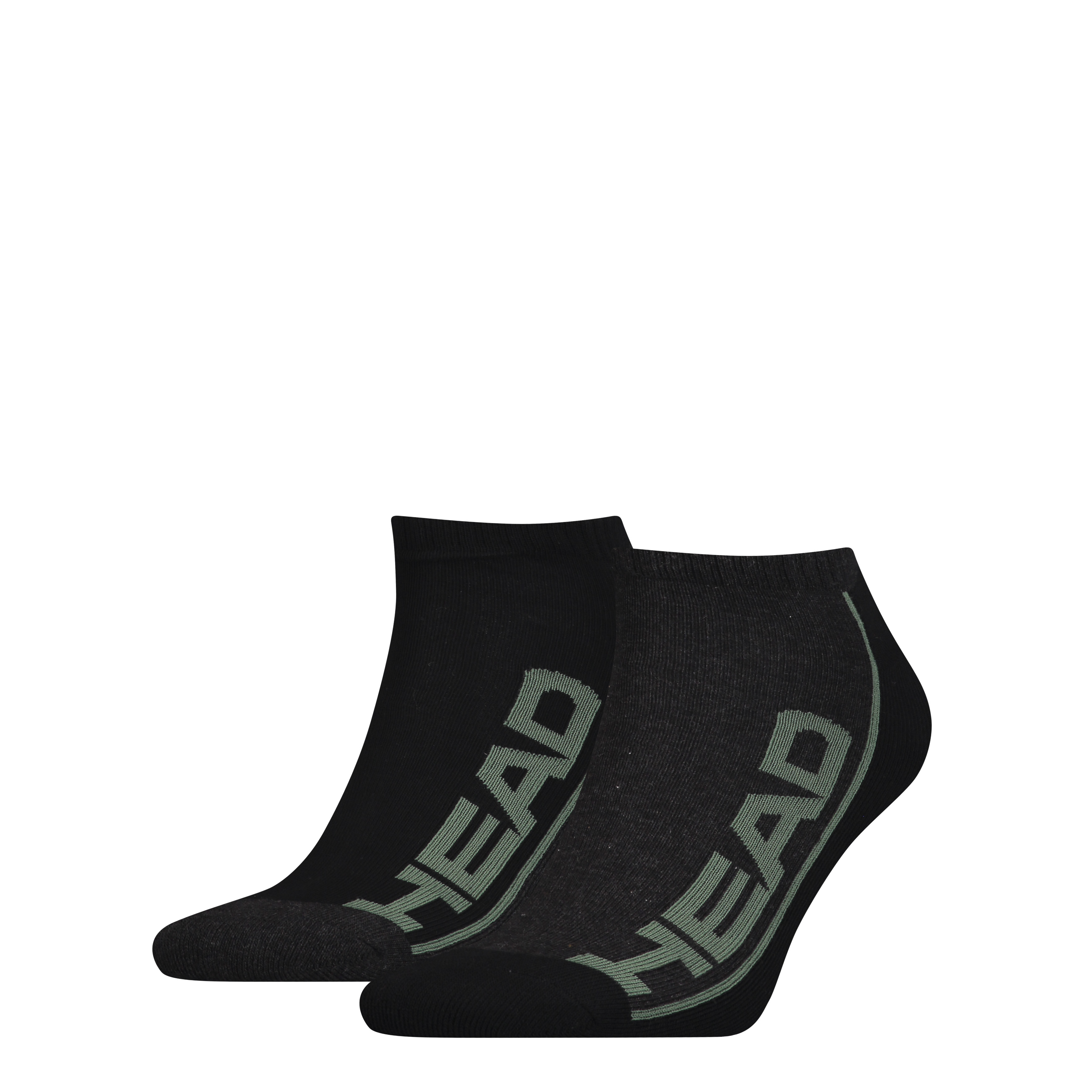 Шкарпетки Head PERFORMANCE SNEAKER 2PPK UNISEX зелений, чорний Уні 35-38 Шкарпетки Head PERFORMANCE SNEAKER 2PPK UNISEX зелений, чорний Уні 35-38