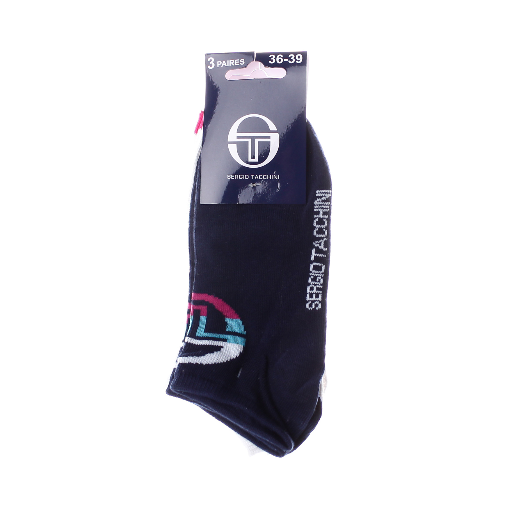 Шкарпетки Sergio Tacchini 3-pack білий, синій Діт 27-30 Шкарпетки Sergio Tacchini 3-pack білий, синій Діт 27-30