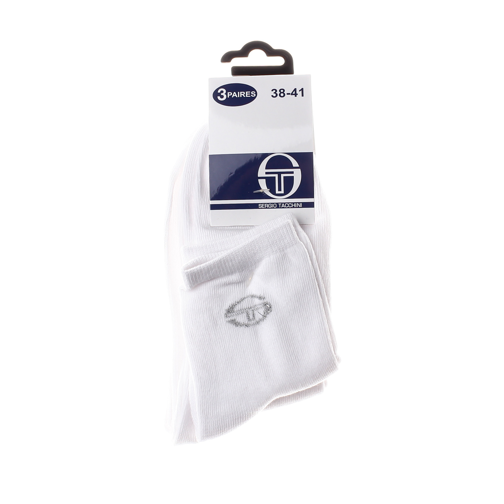 Носки Sergio Tacchini 3-pack белый уни 38-41 Носки Sergio Tacchini 3-pack белый уни 38-41