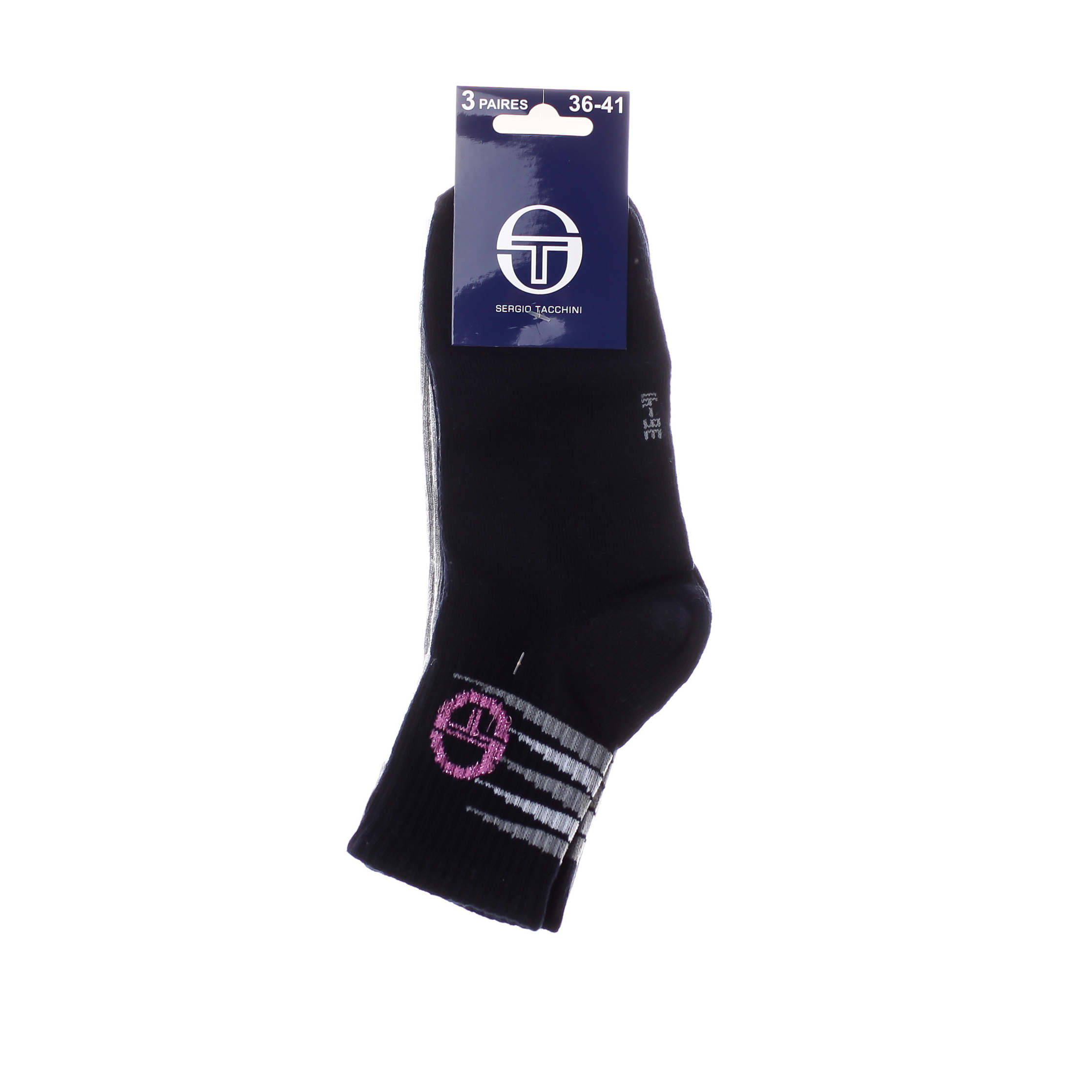 Носки Sergio Tacchini 3-pack белый, серый, синий Уни 36-41 Носки Sergio Tacchini 3-pack белый, серый, синий Уни 36-41
