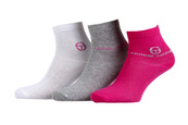 Носки Sergio Tacchini 3-pack белый, розовый, серый Жен 36-41. Изображение №2