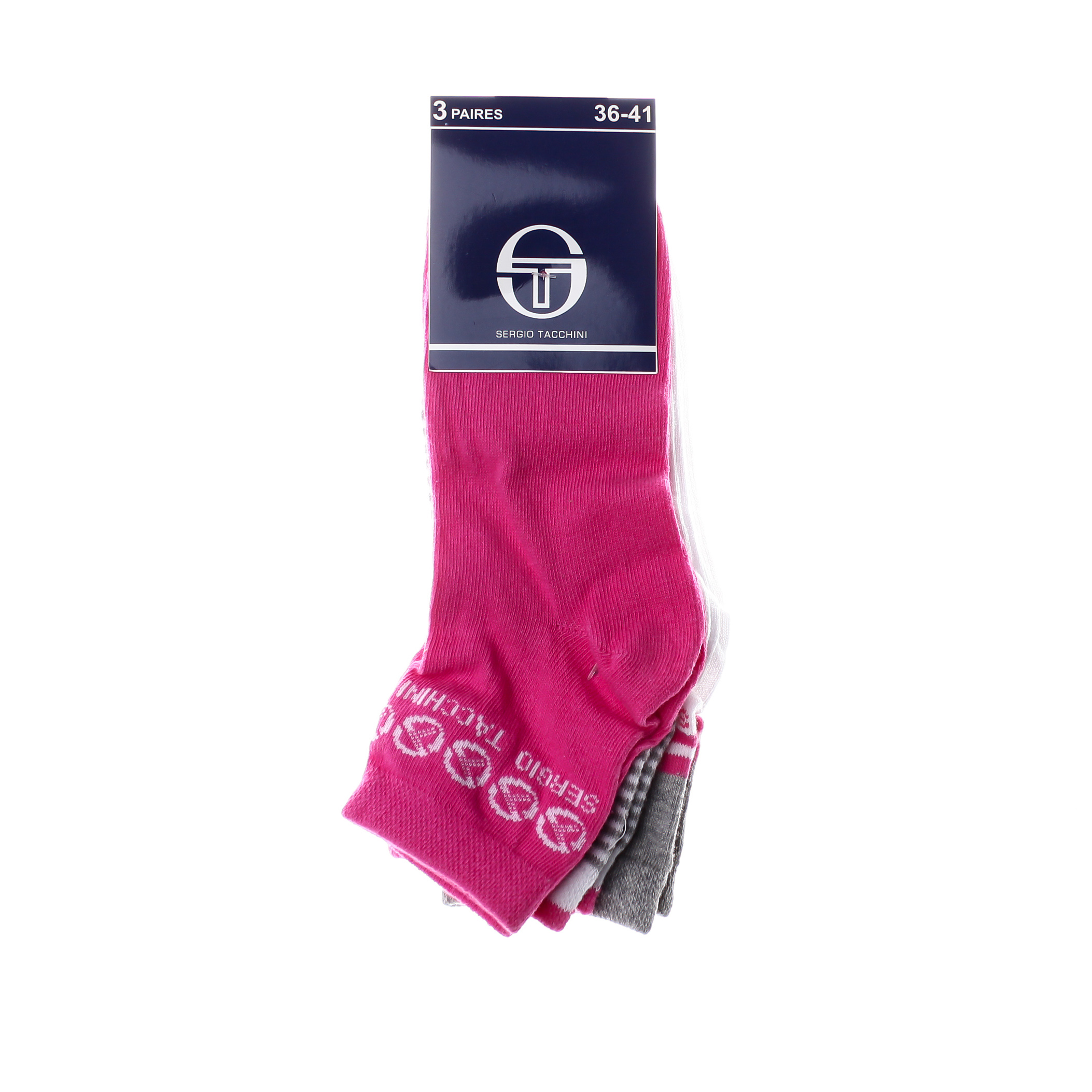 Носки Sergio Tacchini 3-pack белый, розовый, серый Жен 36-41 (13898215-1) Носки Sergio Tacchini 3-pack белый, розовый, серый Жен 36-41 (13898215-1)