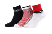 Шкарпетки Sergio Tacchini 3-pack білий, червоний, чорний Жін 36-41. Зображення №2
