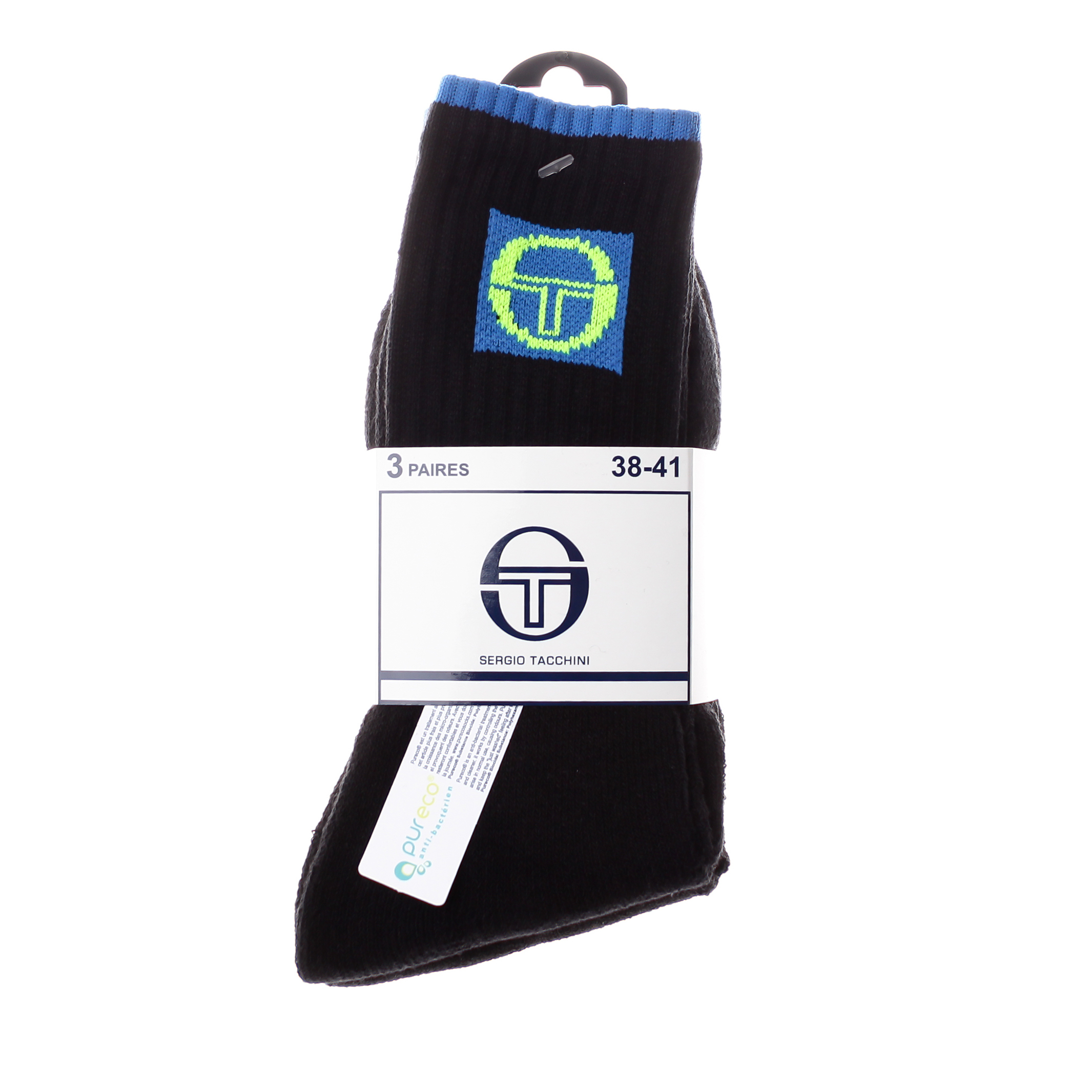 Носки Sergio Tacchini 3-pack синий, зеленый Жен 35-37 Носки Sergio Tacchini 3-pack синий, зеленый Жен 35-37