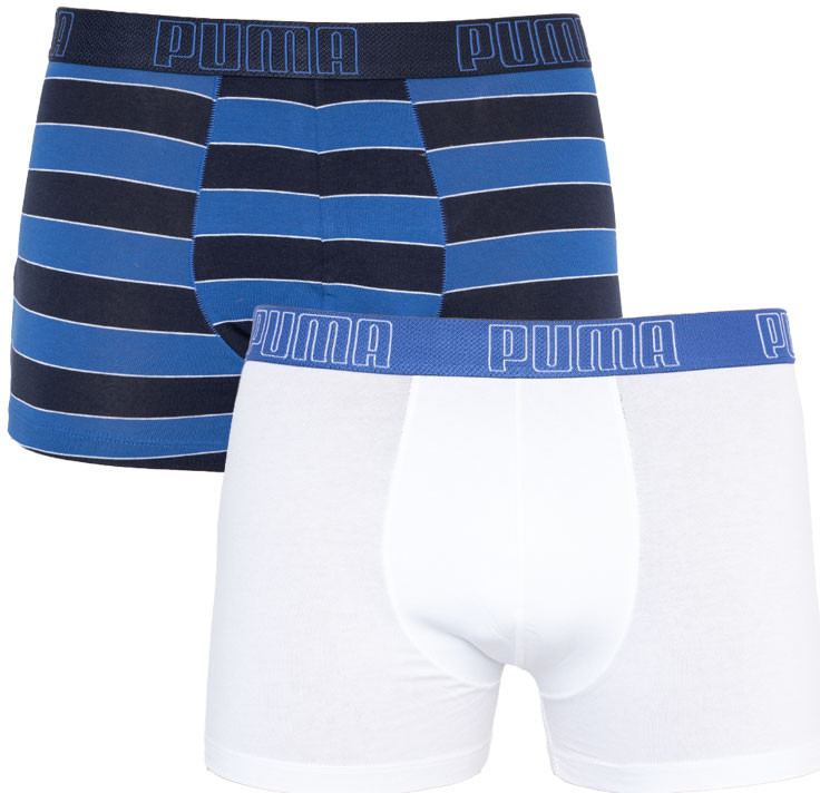 Трусы-боксеры Puma YD BOLD STRIPE BOXER 2P синий, черный, белый Муж M Трусы-боксеры Puma YD BOLD STRIPE BOXER 2P синий, черный, белый Муж M