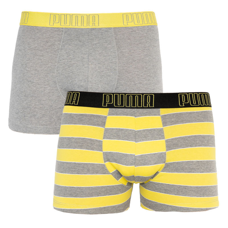 Труси-боксери Puma YD BOLD STRIPE BOXER 2P сірий, жовтий Чол XL Труси-боксери Puma YD BOLD STRIPE BOXER 2P сірий, жовтий Чол XL