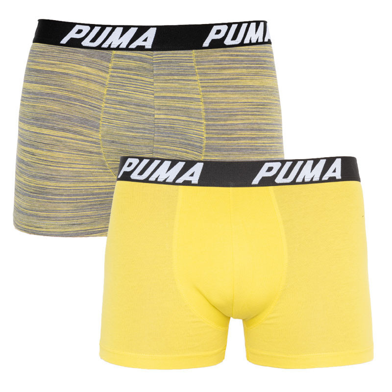Труси-боксери Puma SPACEDYE STRIPE BOXER 2P сірий, жовтий Чол S Труси-боксери Puma SPACEDYE STRIPE BOXER 2P сірий, жовтий Чол S
