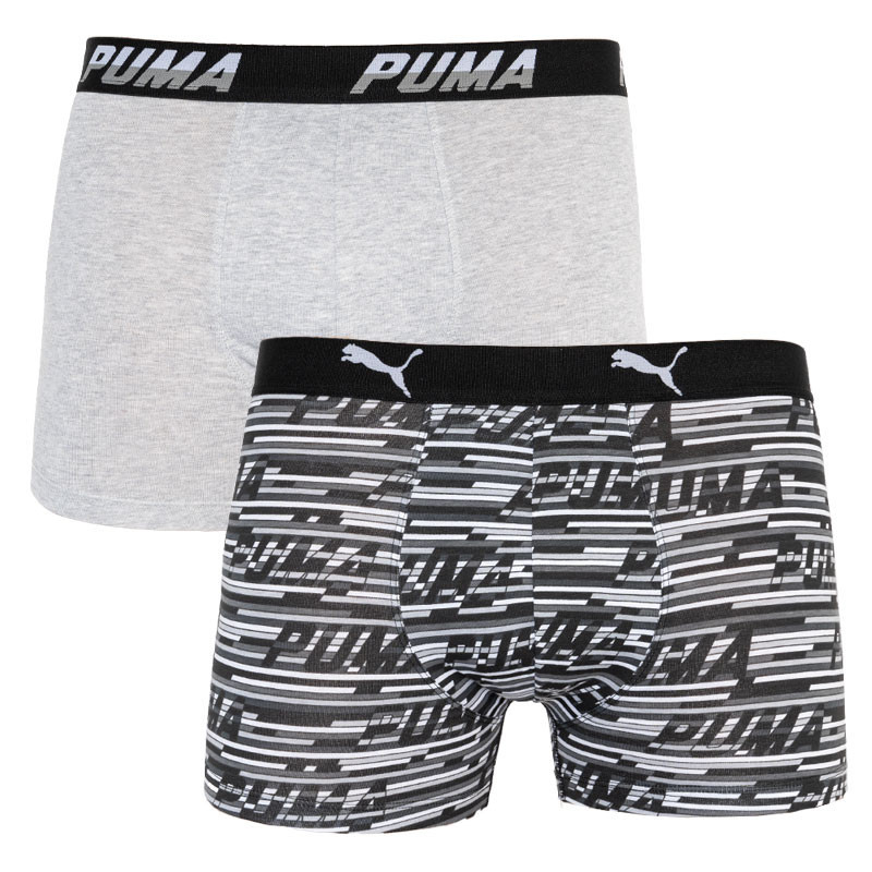 Труси-боксери Puma LOGO AOP BOXER 2P сірий, білий, чорний Чол M Труси-боксери Puma LOGO AOP BOXER 2P сірий, білий, чорний Чол M