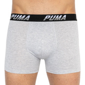Трусы-боксеры Puma LOGO AOP BOXER 2P серый, белый, черный Мужские S. Изображение №4