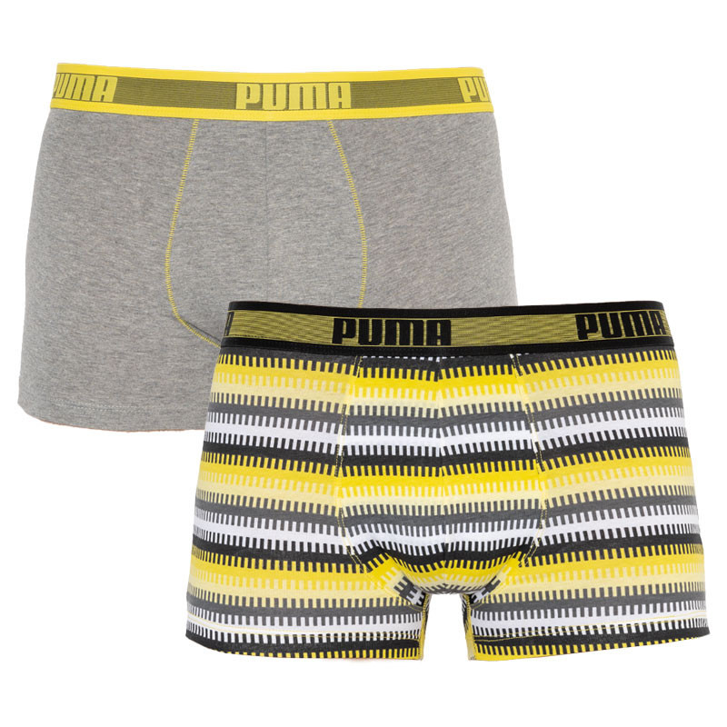 Труси-шорти Puma WORLDHOOD STRIPE TRUNK 2P білий, сірий, чорний, жовтий Чол XL Труси-шорти Puma WORLDHOOD STRIPE TRUNK 2P білий, сірий, чорний, жовтий Чол XL