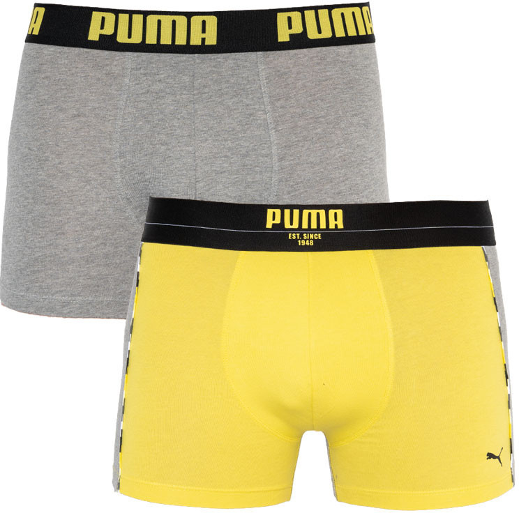 Труси-боксери Puma STATEMENT BOXER 2P жовтий, сірий Чол XL Труси-боксери Puma STATEMENT BOXER 2P жовтий, сірий Чол XL