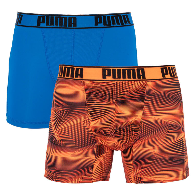 Труси-боксери Puma ACTIVE BOXER PRINT 2P синій, помаранчевий Чол S Труси-боксери Puma ACTIVE BOXER PRINT 2P синій, помаранчевий Чол S