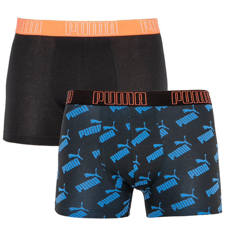 Трусы-боксеры Puma BIG LOGO AOP BOXER 2P черный, синий Чол S Трусы-боксеры Puma BIG LOGO AOP BOXER 2P черный, синий Чол S