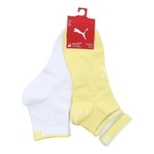 Носки Puma SHORT SOCK STRUCTURE 2P WOMEN желтый, белый Уни 35-38. Изображение №2