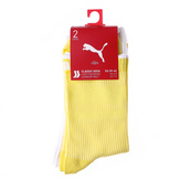 Носки Puma SOCK CLASSIC 2P WOMEN желтый, белый Уни 35-38. Изображение №2 Носки Puma SOCK CLASSIC 2P WOMEN желтый, белый Уни 35-38. Изображение №2