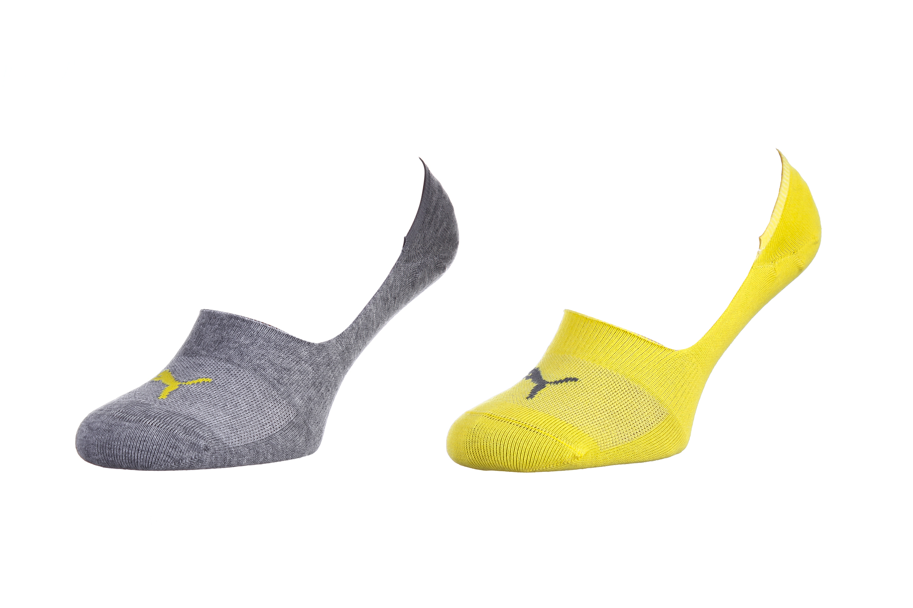 Шкарпетки Puma FOOTIE 2P UNISEX сірий-жовтий Уні 39-42 Шкарпетки Puma FOOTIE 2P UNISEX сірий-жовтий Уні 39-42