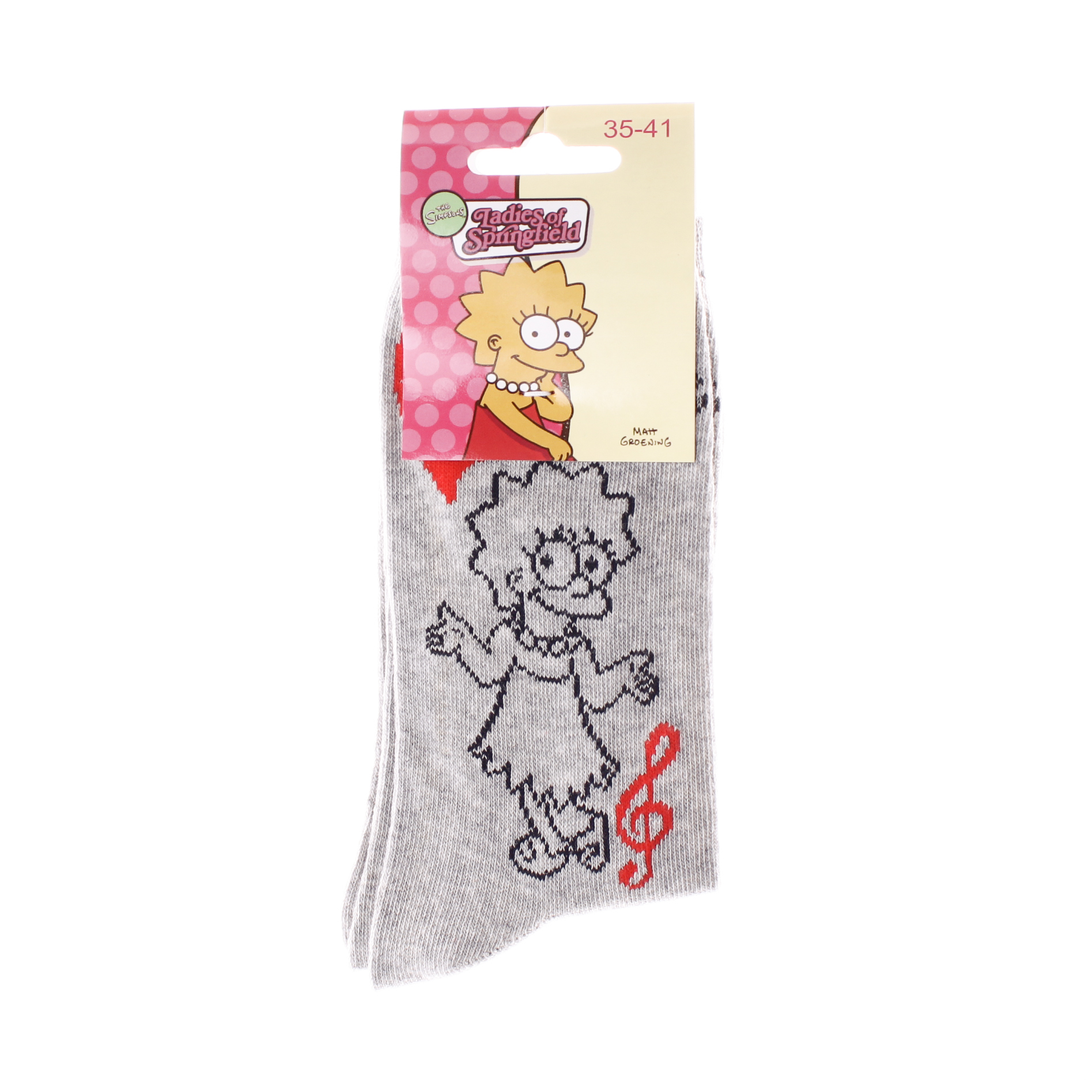Шкарпетки Simpson LISA I LOVE MUSIC світло-сірий Діт 35 - 41 Шкарпетки Simpson LISA I LOVE MUSIC світло-сірий Діт 35 - 41