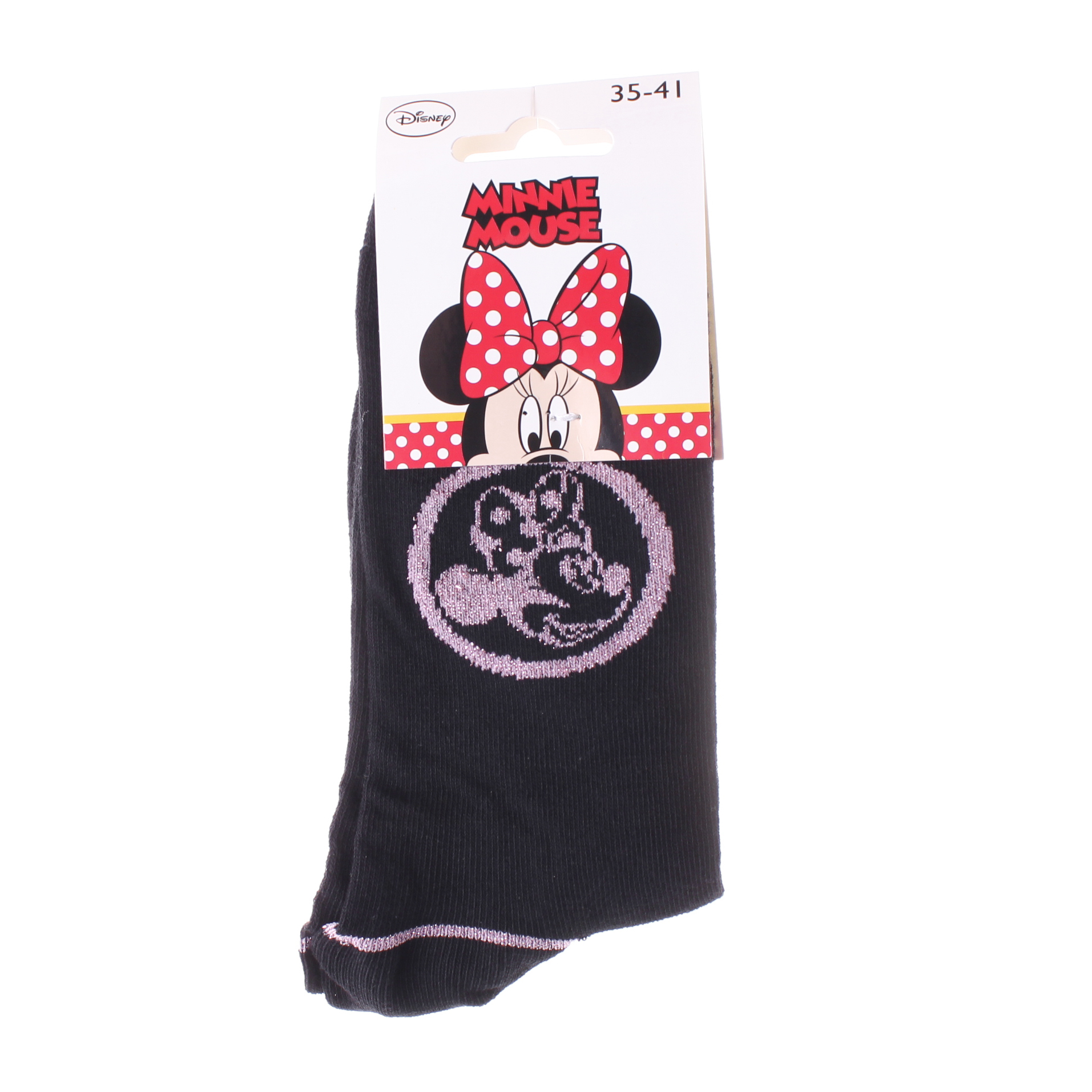 Шкарпетки MINNIE PALE TETE DE MINNIE DE PROFIL чорний, рожевий Діт 35 - 41 Шкарпетки MINNIE PALE TETE DE MINNIE DE PROFIL чорний, рожевий Діт 35 - 41