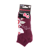 Шкарпетки HELLO KITTY HK + ROSE бордовий Діт 35 - 41. Зображення №2 Шкарпетки HELLO KITTY HK + ROSE бордовий Діт 35 - 41. Зображення №2