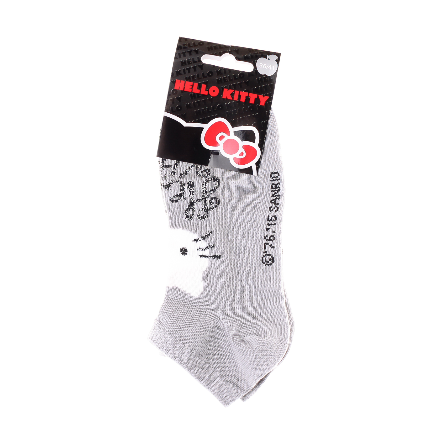 Шкарпетки HELLO KITTY SOCKS світло-сірий Діт 36-41 Шкарпетки HELLO KITTY SOCKS світло-сірий Діт 36-41