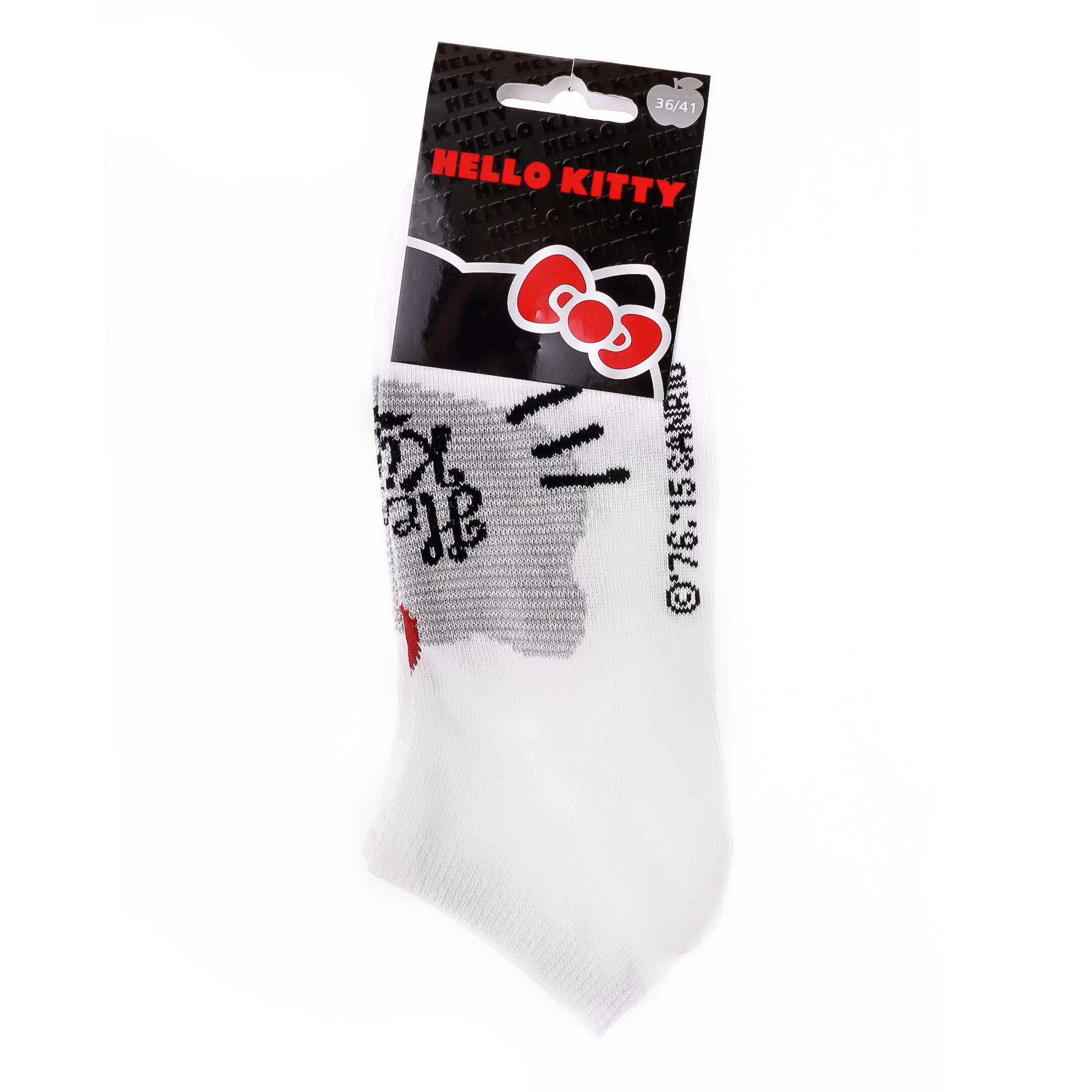 Шкарпетки HELLO KITTY SOCKS білий, сірий Діт 36-41 Шкарпетки HELLO KITTY SOCKS білий, сірий Діт 36-41
