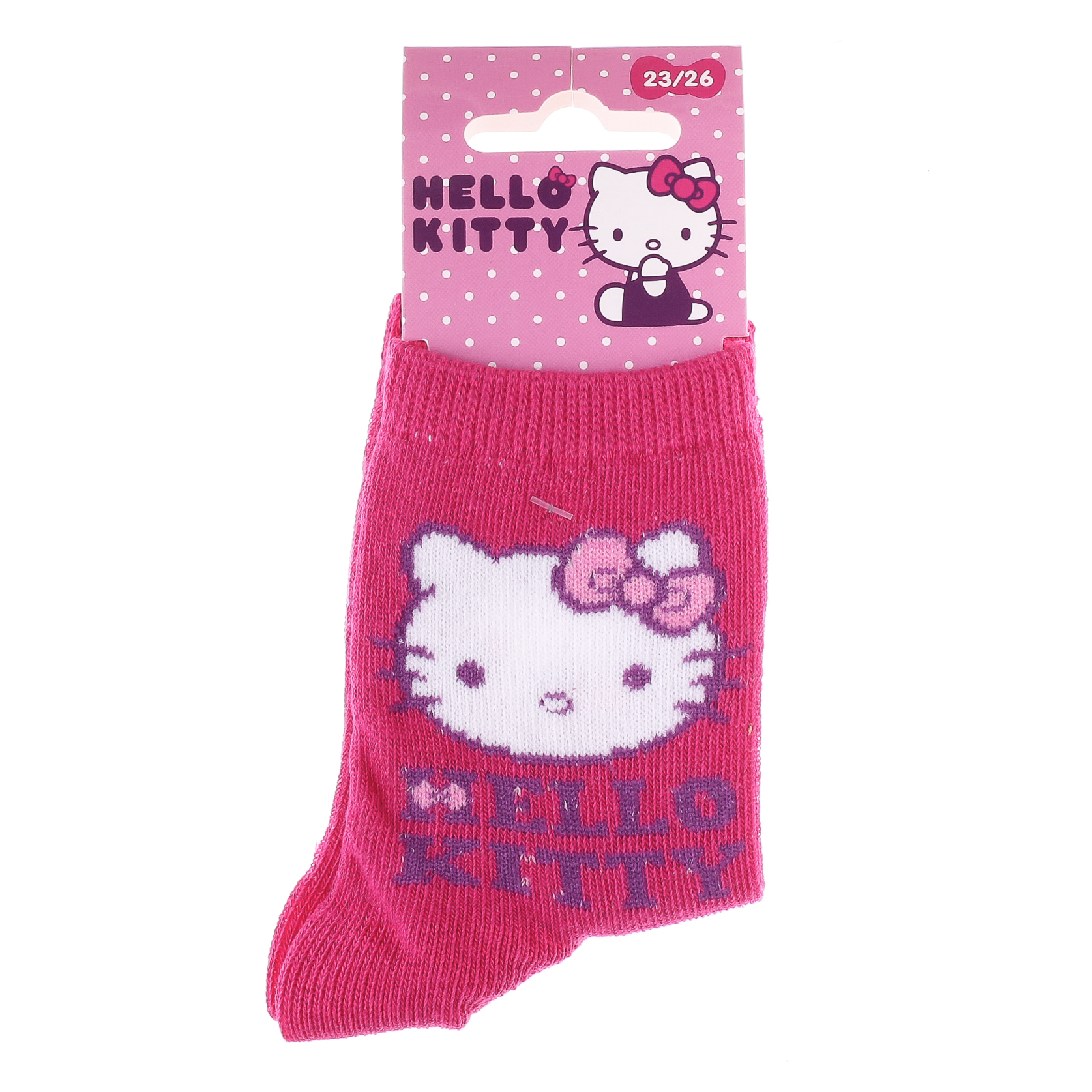 Шкарпетки HELLO KITTY BUSTE HK DANS CERCLE пурпурний Діт 19-22, арт.32770-4 Шкарпетки HELLO KITTY BUSTE HK DANS CERCLE пурпурний Діт 19-22, арт.32770-4