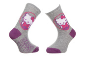 Носки HELLO KITTY TETE HK + ECRITURE серый, пурпурный Дет 23-26, арт.32770-3. Изображение №2 Носки HELLO KITTY TETE HK + ECRITURE серый, пурпурный Дет 23-26, арт.32770-3. Изображение №2