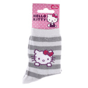 Шкарпетки HELLO KITTY TETE HK + RAYURES сірий Діт 23-26, арт32770-6. Зображення №2 Шкарпетки HELLO KITTY TETE HK + RAYURES сірий Діт 23-26, арт32770-6. Зображення №2