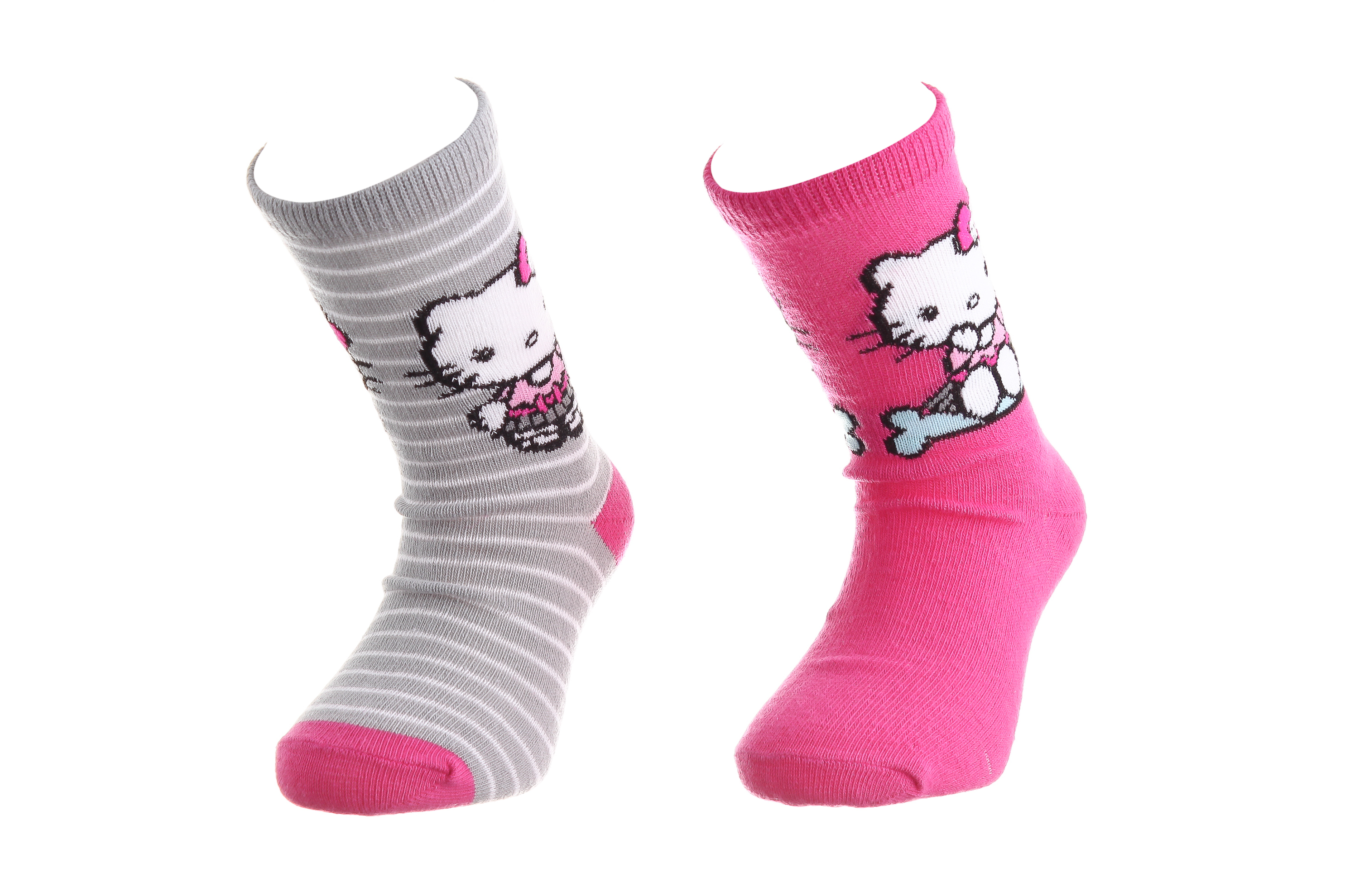 Шкарпетки HELLO KITTY SOCKS 2P пурпурний, сірий Діт 31-35 арт 36762-1 Шкарпетки HELLO KITTY SOCKS 2P пурпурний, сірий Діт 31-35 арт 36762-1