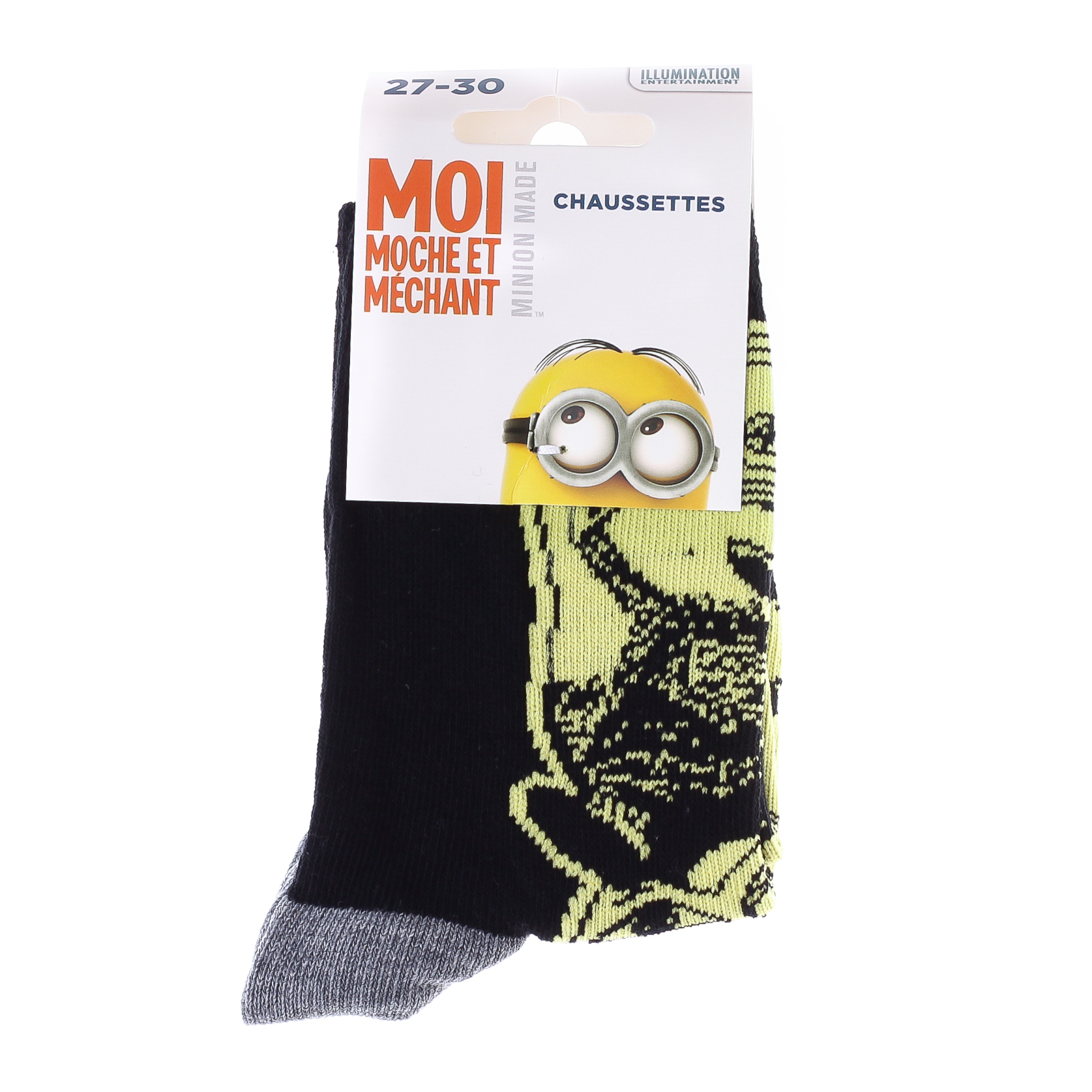 Носки MINION BOB GROS черный, серый Дет 27-30, арт.37014-5 Носки MINION BOB GROS черный, серый Дет 27-30, арт.37014-5