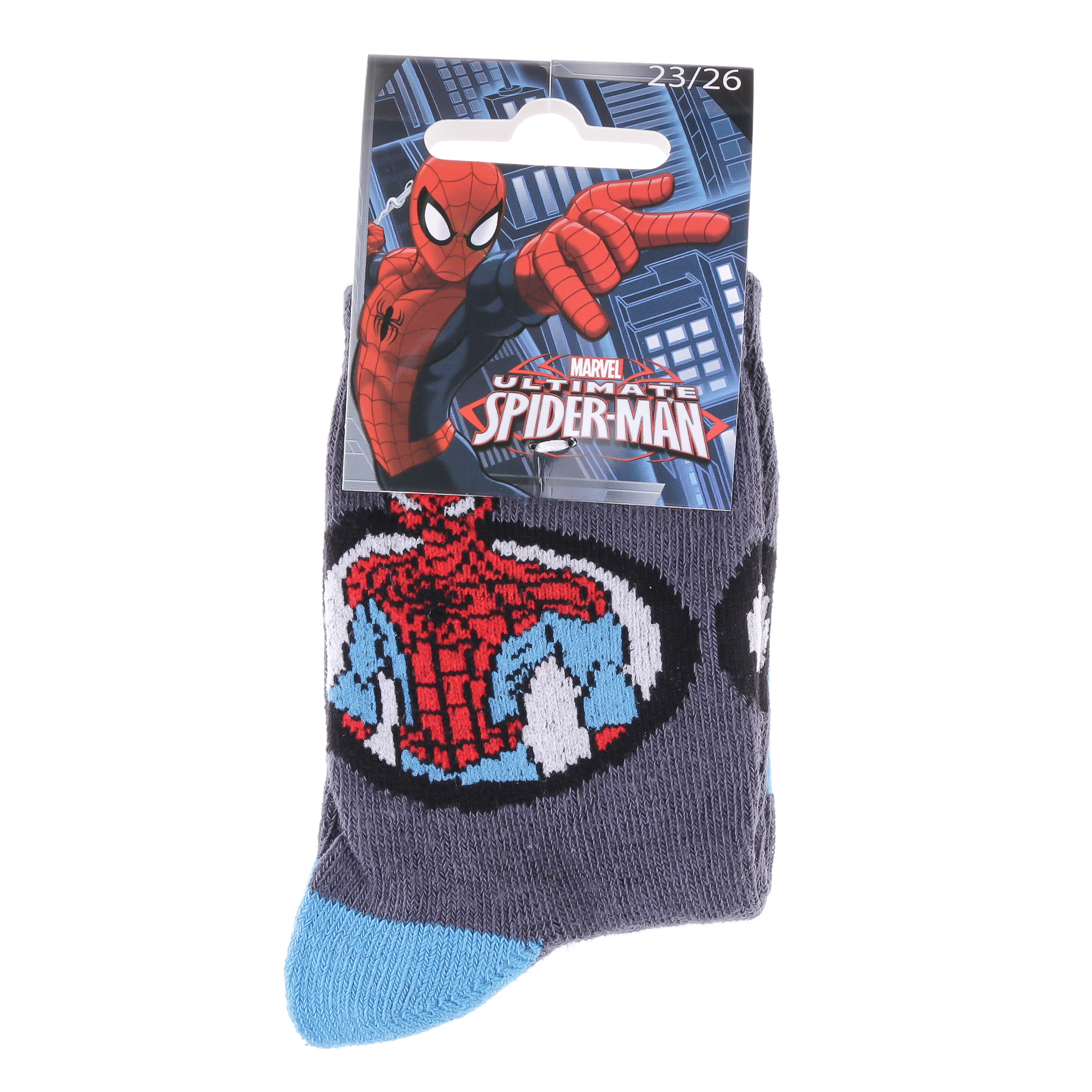 Носки SPIDER MAN BUSTE SPIDERMAN + ARAIGNEE серый Дет 19-22,арт.43890147-6 Носки SPIDER MAN BUSTE SPIDERMAN + ARAIGNEE серый Дет 19-22,арт.43890147-6