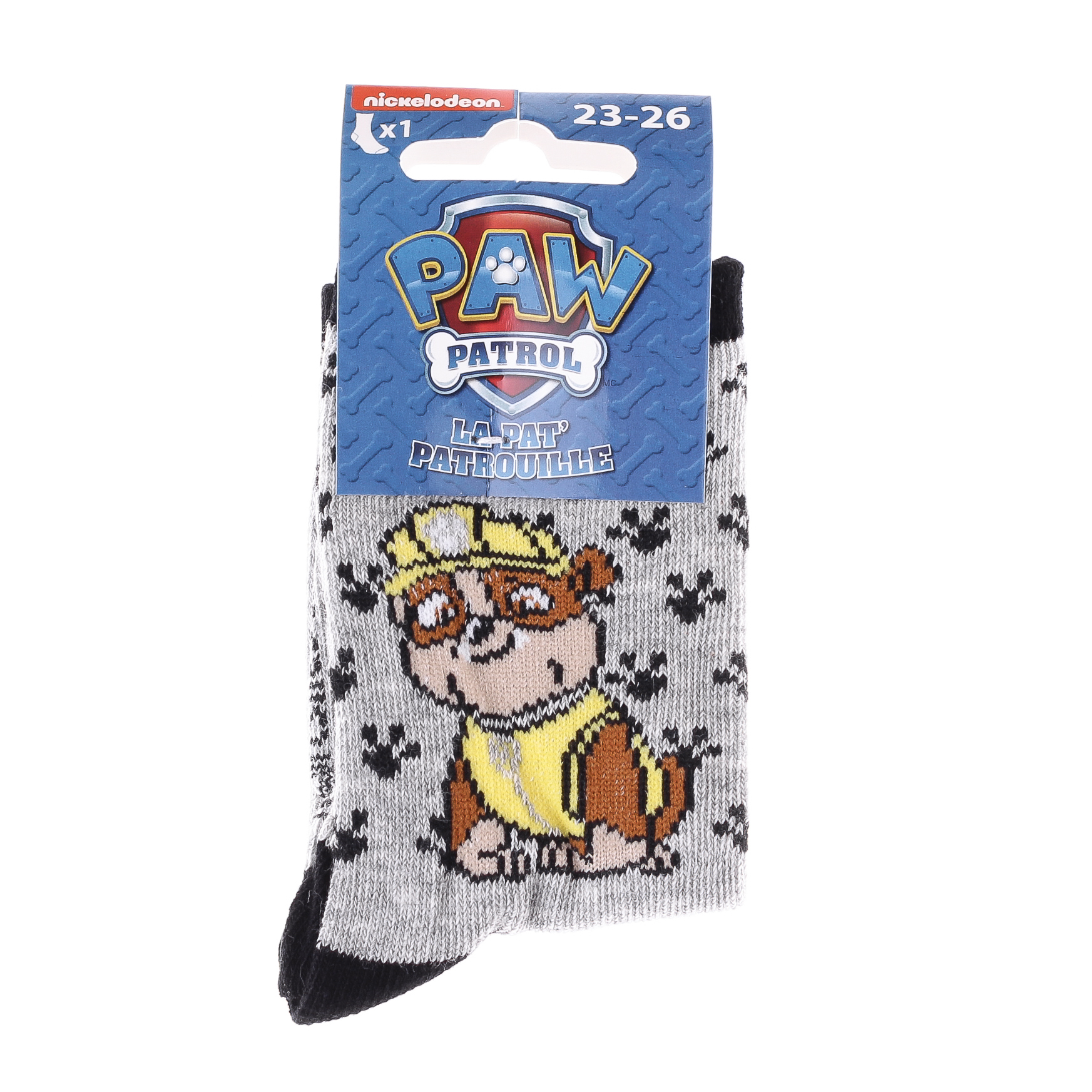 Шкарпетки PAW PATROL RUBEN сірий, чорний Діт 19-22, арт.43890847-6 Шкарпетки PAW PATROL RUBEN сірий, чорний Діт 19-22, арт.43890847-6