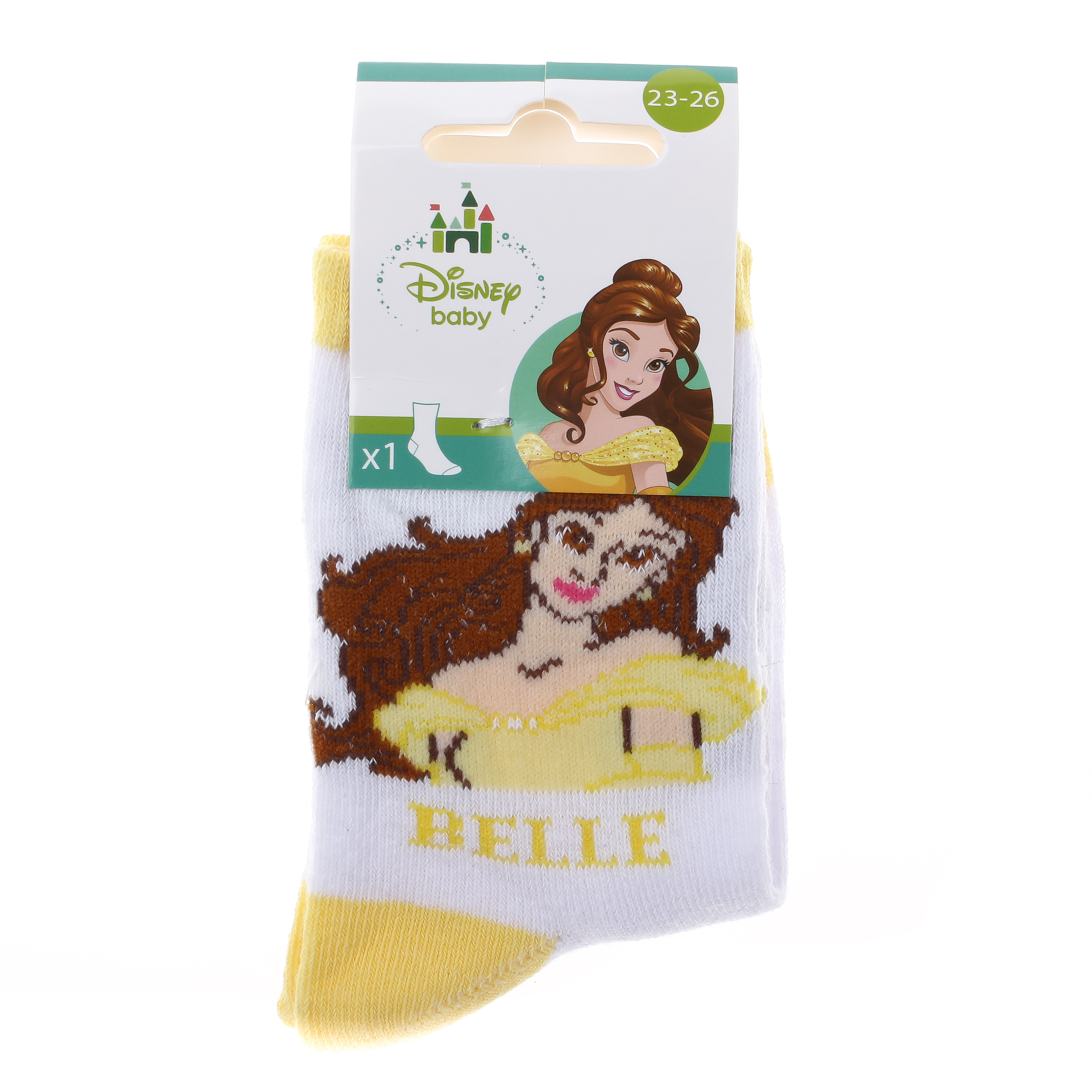 Шкарпетки PRINCESS BELLE білий, жовтий Діт 23-26, арт.43891047-3 Шкарпетки PRINCESS BELLE білий, жовтий Діт 23-26, арт.43891047-3