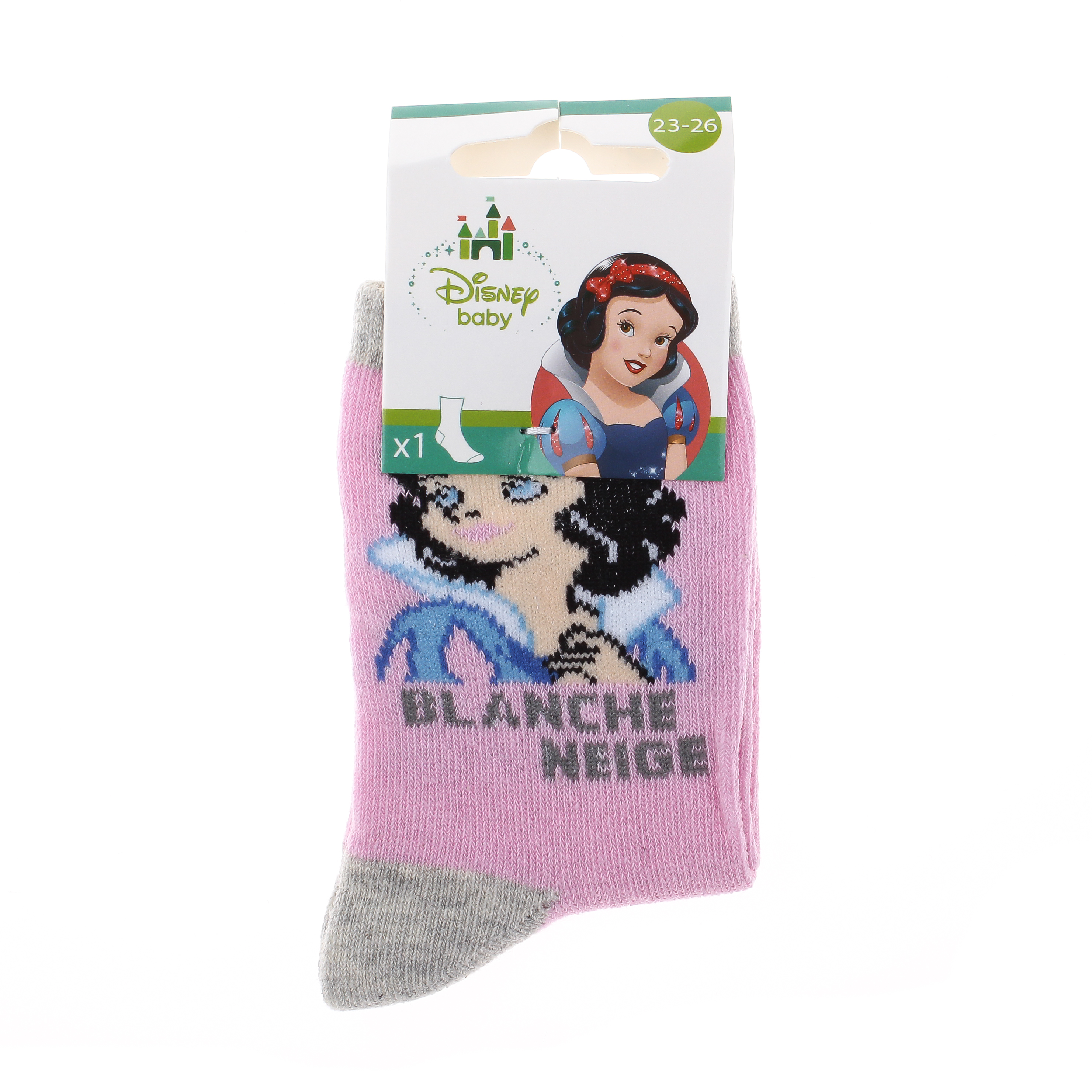 Шкарпетки PRINCESS BLANCHE NEIGE сірий, рожевий Діт 19-22, арт.43891047-5 Шкарпетки PRINCESS BLANCHE NEIGE сірий, рожевий Діт 19-22, арт.43891047-5