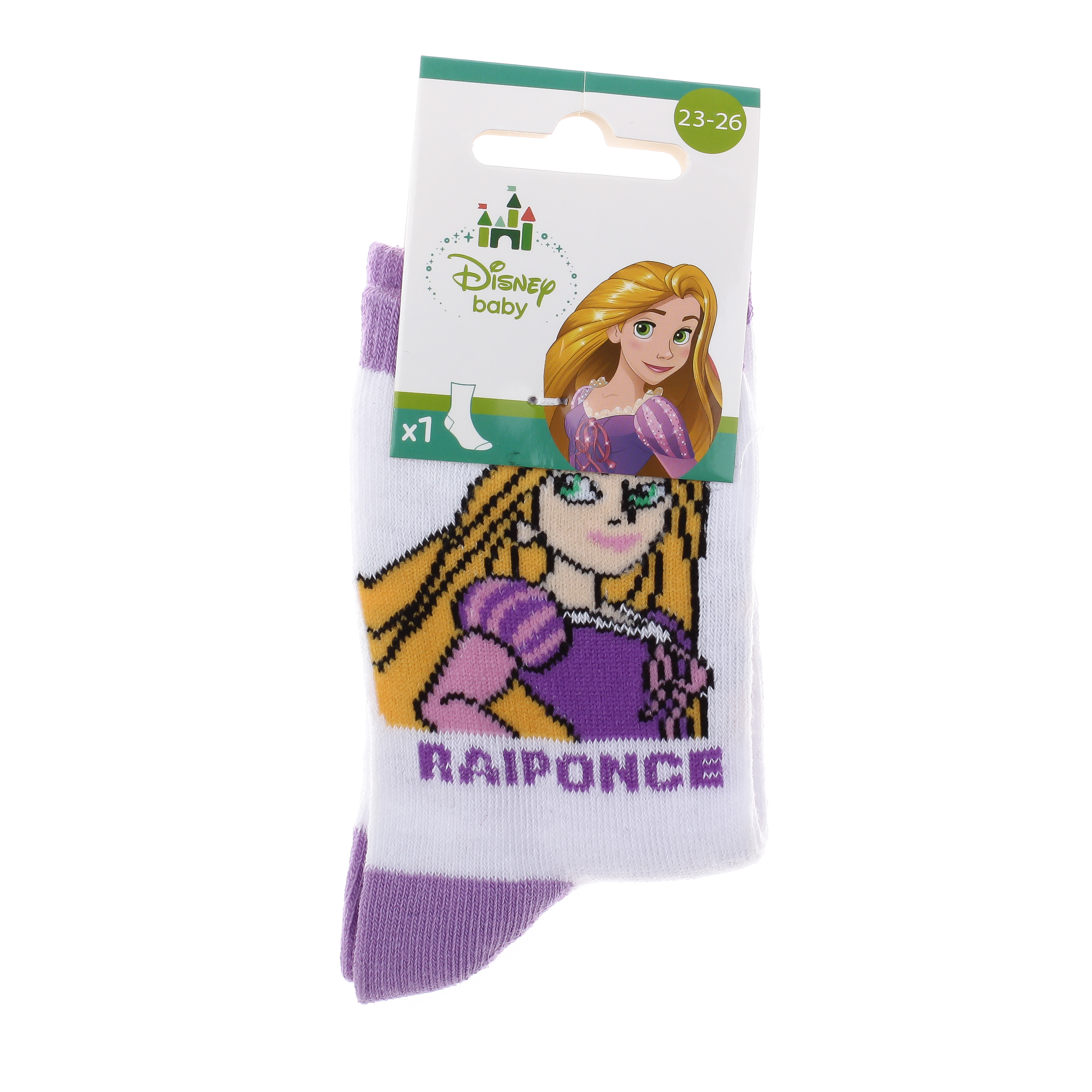 Шкарпетки PRINCESS RAIPONCE білий, фіолетовий Діт 23-26, арт.43891047-7 Шкарпетки PRINCESS RAIPONCE білий, фіолетовий Діт 23-26, арт.43891047-7