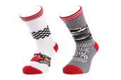 Шкарпетки CARS SOCKS 2P білий, сірий Діт 23-26 арт 83150379-1. Зображення №2 Шкарпетки CARS SOCKS 2P білий, сірий Діт 23-26 арт 83150379-1. Зображення №2